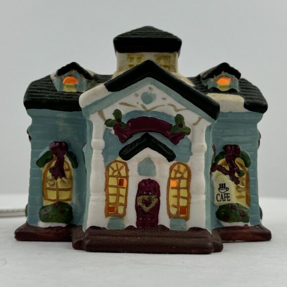 Vintage 1998 Dickens Collectables Sugar Creek County Cafe Porcelain Light 4.25" - Picture 1 of 16